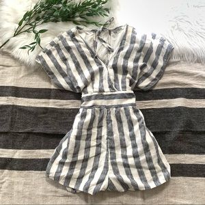 American Eagle—Striped Cotton Romper. Sz M
